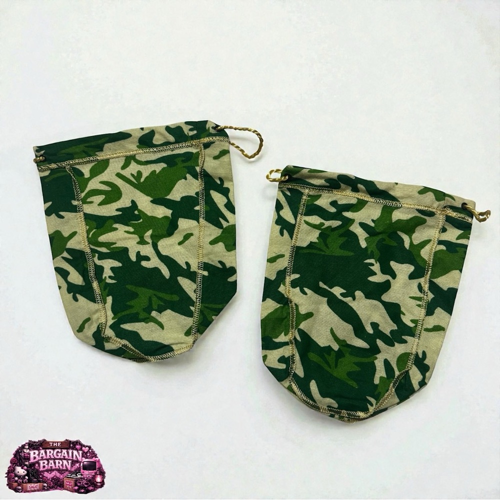 Crown Royal Limited Edition Green Camo 750ml Bottle Bags Gold Cord (Set of 2) - Picture 5 of 6